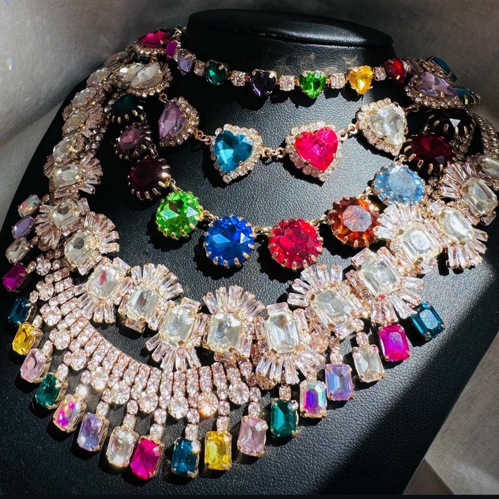 Feed me gems. BRAND NEW, NEVER WORN gold plated OG necklace